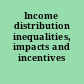 Income distribution inequalities, impacts and incentives /