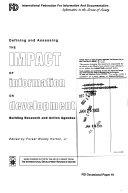 Defining and assessing : the impact of information on development ; building research and action agendas /