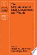 The Measurement of saving, investment, and wealth