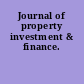 Journal of property investment & finance.