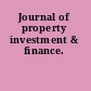 Journal of property investment & finance.