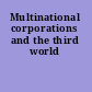 Multinational corporations and the third world