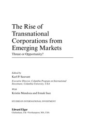 The rise of transnational corporations from emerging markets : threat or opportunity? /