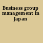 Business group management in Japan