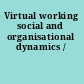 Virtual working social and organisational dynamics /