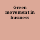 Green movement in business