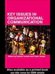 Key issues in organizational communication /