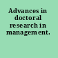 Advances in doctoral research in management.