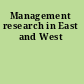 Management research in East and West