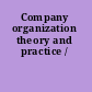 Company organization theory and practice /