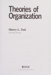 Theories of organization /