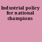 Industrial policy for national champions