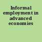 Informal employment in advanced economies