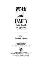 Work and family : theory, research, and applications /