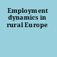 Employment dynamics in rural Europe