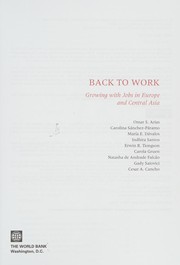 Back to work : growing with jobs in Eastern Europe and Central Asia /
