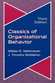 Classics of organizational behavior /