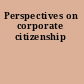 Perspectives on corporate citizenship