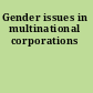 Gender issues in multinational corporations