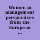 Women in management perspectives from the European academy of management /