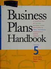 Business plans handbook. a compilation of actual business plans developed by small businesses throughout North America /