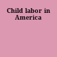 Child labor in America