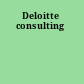 Deloitte consulting