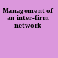 Management of an inter-firm network