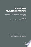 Japanese multinationals strategies and management in the global kaisha /