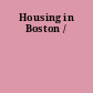 Housing in Boston /