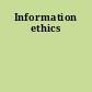 Information ethics