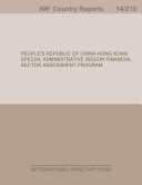 People's Republic of China, Hong Kong special administrative region financial sector assessment program.