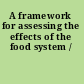 A framework for assessing the effects of the food system /