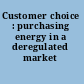 Customer choice : purchasing energy in a deregulated market /