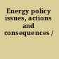 Energy policy issues, actions and consequences /