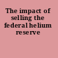 The impact of selling the federal helium reserve