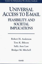 Universal access to E-mail : feasibility and societal implications /