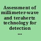 Assessment of millimeter-wave and terahertz technology for detection and identification of concealed explosive and weapons