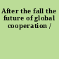 After the fall the future of global cooperation /