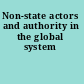 Non-state actors and authority in the global system