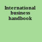International business handbook