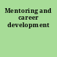 Mentoring and career development