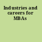 Industries and careers for MBAs