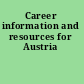 Career information and resources for Austria