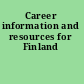 Career information and resources for Finland