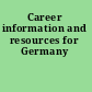 Career information and resources for Germany