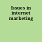 Issues in internet marketing