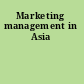 Marketing management in Asia