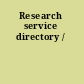 Research service directory /