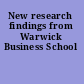 New research findings from Warwick Business School